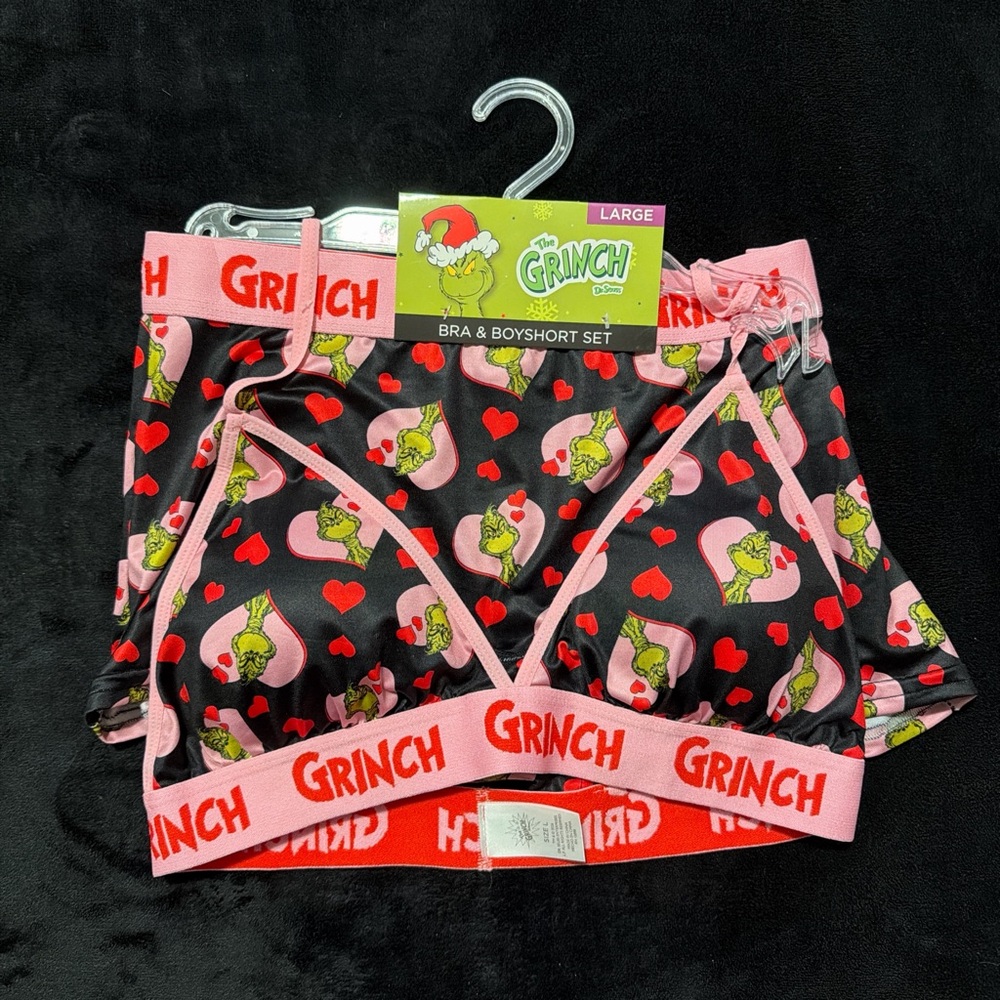 Grinch Bra and Boyshort Set